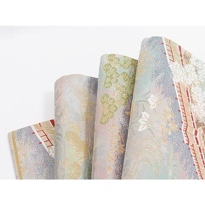錦袋帯】平安神宮 京の景☆ブルーグリーン他【美品】 : kimonoマルイチ 