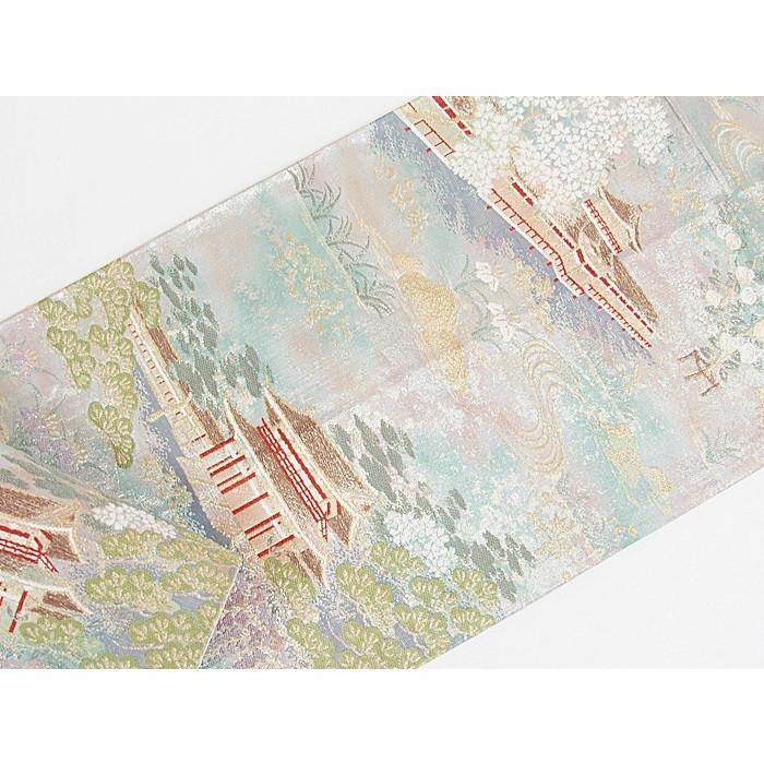 錦袋帯】平安神宮 京の景☆ブルーグリーン他【美品】 : kimonoマルイチ 
