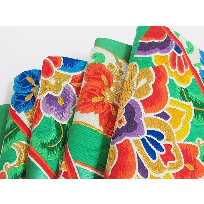 【錦 袋帯】【USED】大唐花 桐文／グリーン【美品】｜kimono-maruichi｜06