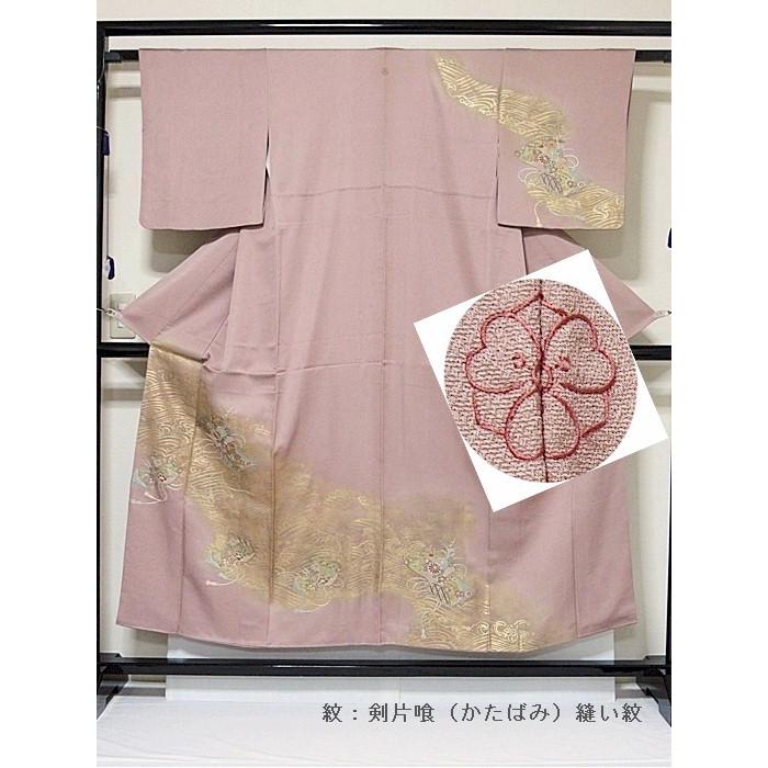 正絹 縮緬 宝尽し 訪問着 縫紋 一つ紋付 【公式通販】