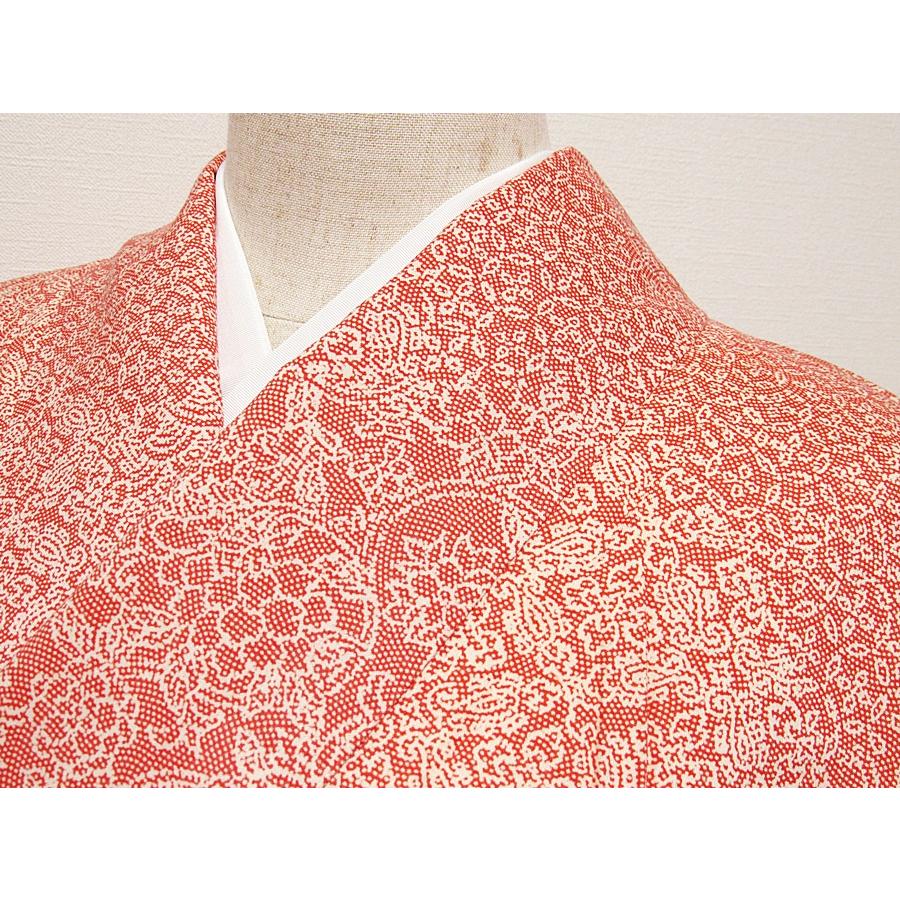 小紋】未使用・仕付け 江戸小紋 正絹 綸子 袷 160cm前後ベスト【美品