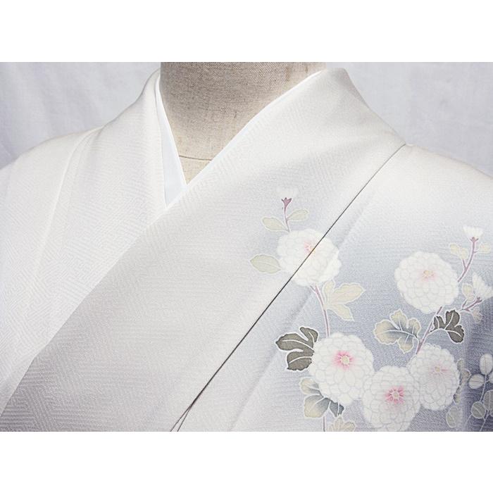 附下げ 袷 刺繍 御所車 梅の木に牡丹 菊 156cm前後ベスト【美品】タグ 