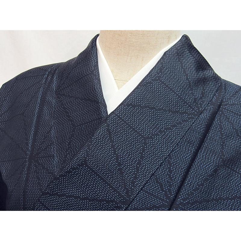 大島紬(横双)アンサンブル 使用感なし 正絹 麻型 155cm前後の方【美品 