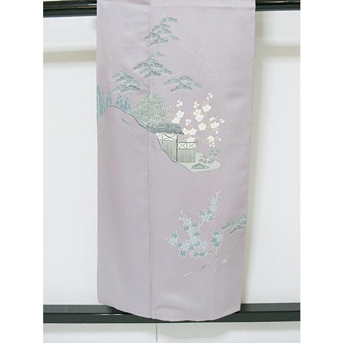 附下 袷 松竹梅文 149cm前後ベスト【美品】 : kimonoマルイチ - 通販 