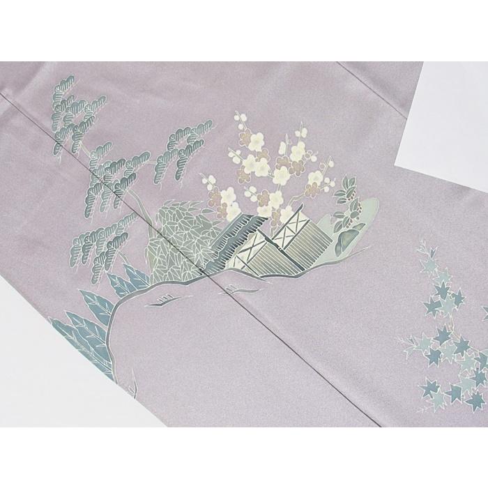 附下 袷 松竹梅文 149cm前後ベスト【美品】 : kimonoマルイチ - 通販 
