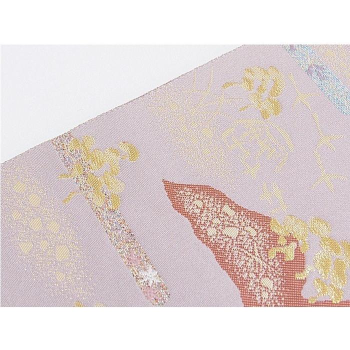 【錦袋帯】霞「松島風景」☆薄紫に金 メタリック【美品】｜kimono-maruichi｜12