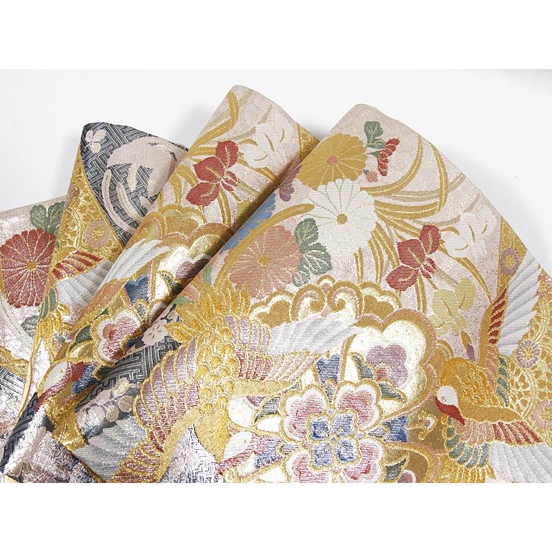 未使用】錦袋帯 御簾文に鳳凰 花菱華紋 美品 : kimonoマルイチ - 通販 