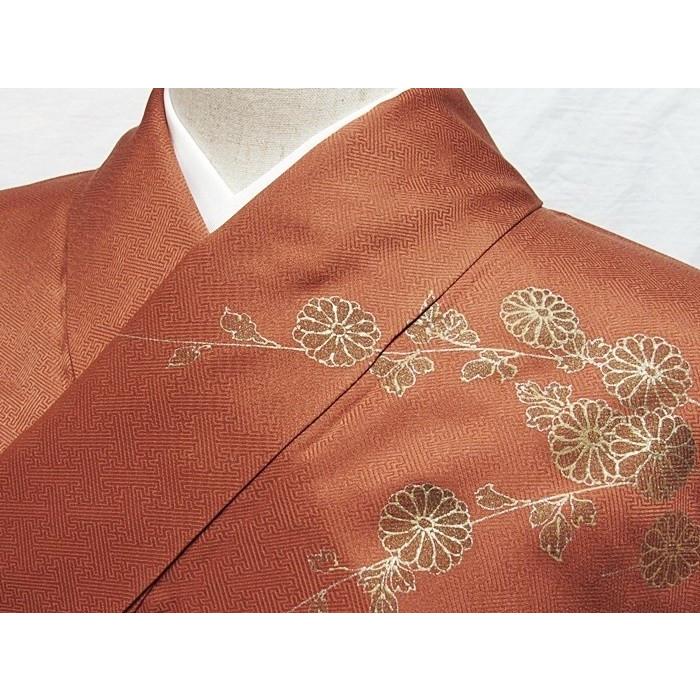 附下げ 袷 刺繍 観世水 枝垂れ菊 梅 164cm前後ベスト 美品 : kimono 