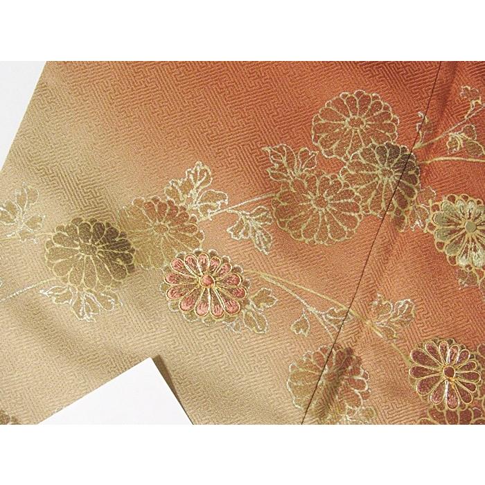 附下げ 袷 刺繍 観世水 枝垂れ菊 梅 164cm前後ベスト 美品 : kimono 