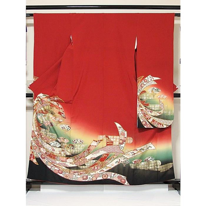振袖 未使用 仕付け 正絹 一越 共八掛 幾久重袖 束ね熨斗 160cm前後の方 超美品 お薦めです