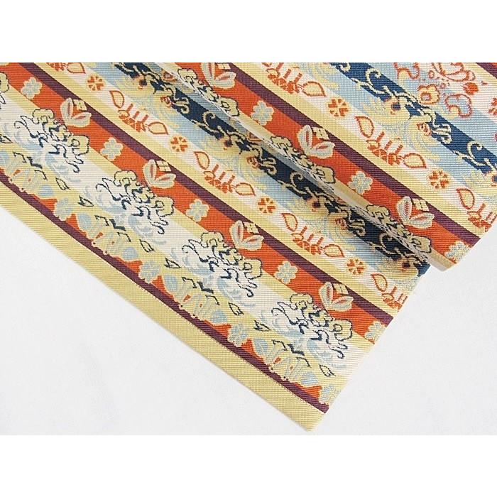 未使用 織九寸名古屋帯 唐花 タグ付き 超美品 お薦めです : 250502-t1 