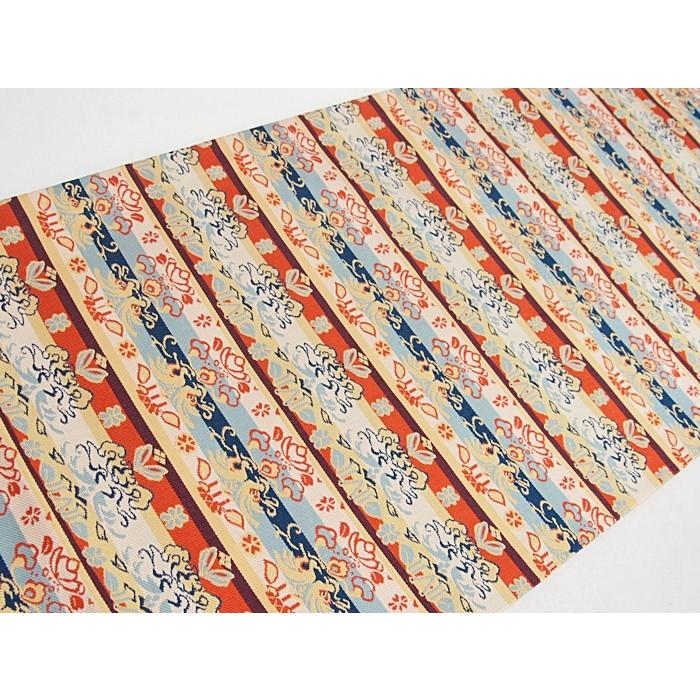 未使用 織九寸名古屋帯 唐花 タグ付き 超美品 お薦めです : 250502-t1 