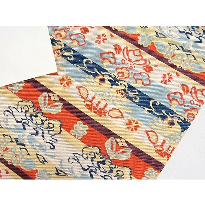 未使用 織九寸名古屋帯 唐花 タグ付き 超美品 お薦めです : 250502-t1 