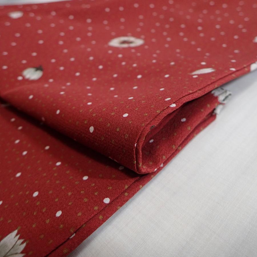 撫松庵 洗える着物 小紋 袷 桜 レディース 大人 カジュアル着物 仕立て  