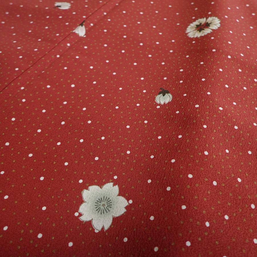 撫松庵 洗える着物 小紋 袷 桜 レディース 大人 カジュアル着物 仕立て  