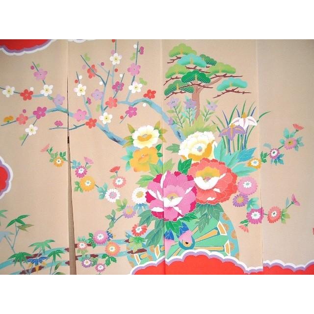 加賀友禅 花嫁のれん 花嫁暖簾 花車2 本染め 花嫁のれん号 花嫁 加賀友禅 花嫁のれん 花嫁暖簾 花車2 本染め 花嫁のれん号 花嫁