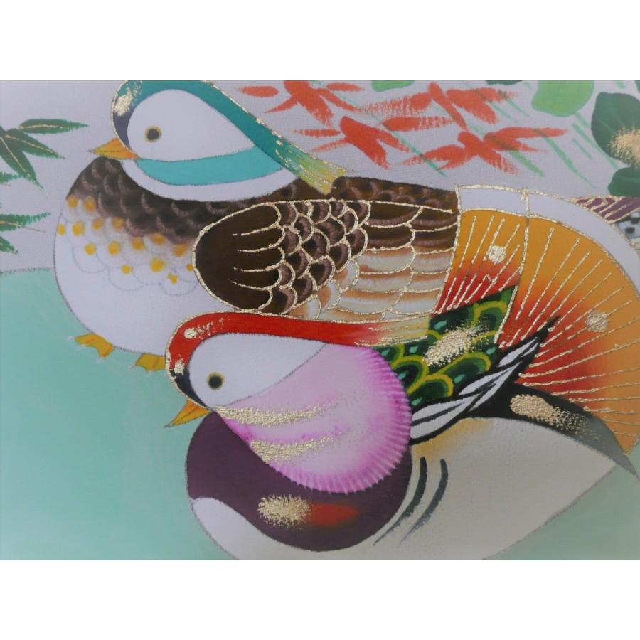 加賀友禅 花嫁のれん 花嫁暖簾 おしどり 手描き 花嫁のれん号 加賀友禅 花嫁のれん 花嫁暖簾 おしどり 手描き 花嫁のれん号