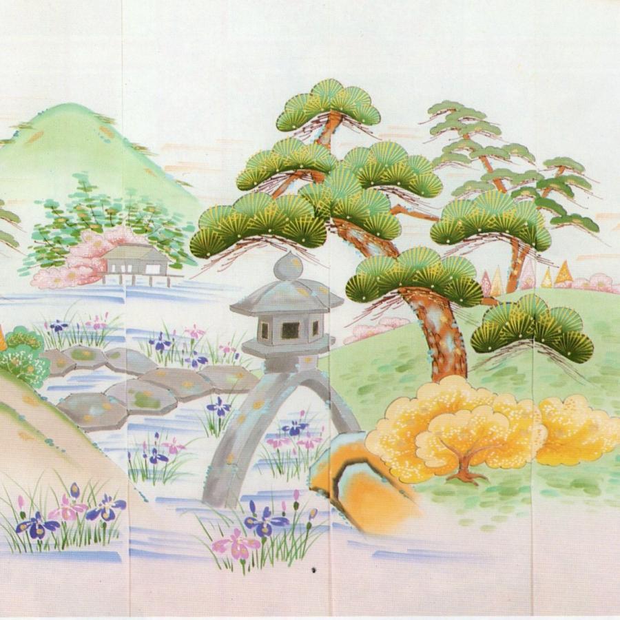 加賀友禅 花嫁のれん 花嫁暖簾 兼六園1 手描き 花嫁のれん号 加賀友禅 花嫁のれん 花嫁暖簾 兼六園1 手描き 花嫁のれん号