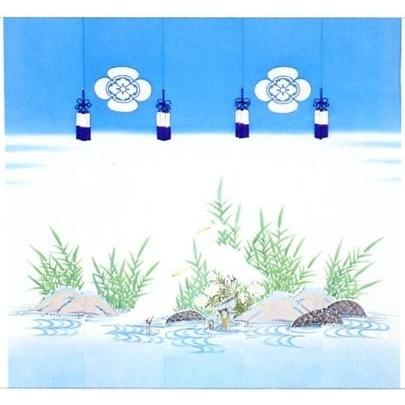 加賀友禅　花嫁のれん　花嫁暖簾　さぎ　絽夏のれん　手描き　花嫁のれん号　花嫁のれん館　婚礼家具　婚礼道具
