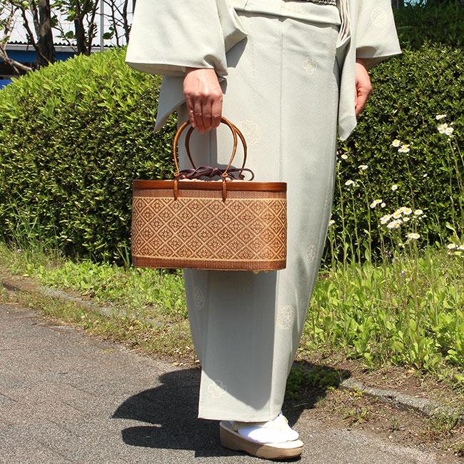 かごバッグ 和小物さくら 高級 竹籠バッグ 竹カゴバッグ 浴衣 夏きもの