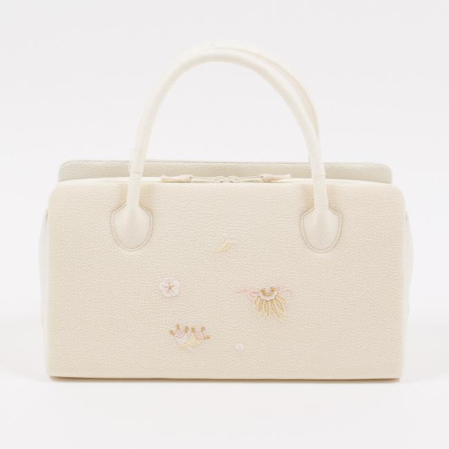 唐織　アイボリー 利休バック 楽天市場】【送料無料】【日本製】利休バッグ- 和装バックお茶席