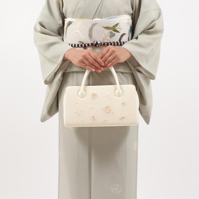 和想庵 利休バッグ 正絹 和装小物 和装バッグ 利休バッグ 花しおり 正絹 金 ゴールド マルチカラー