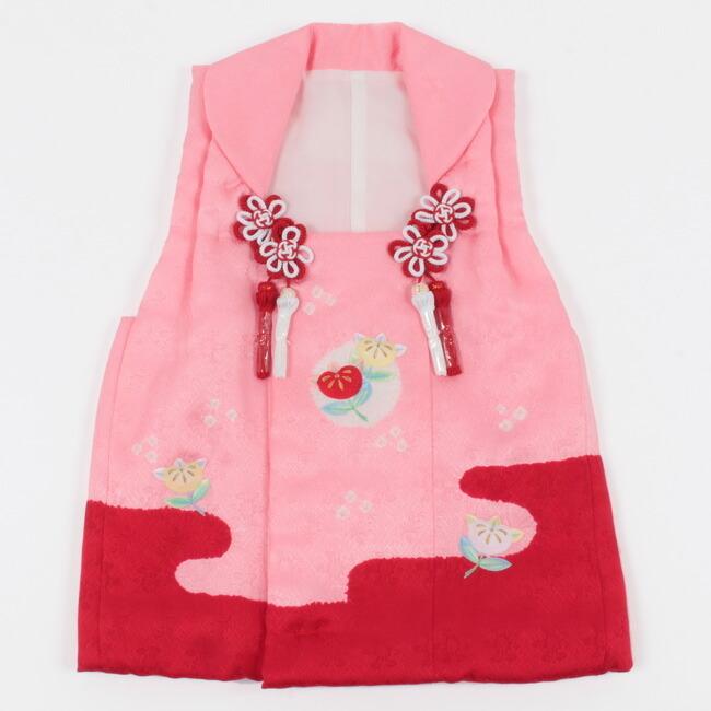 七五三　女児三つ身　3歳～5歳　赤　絞り　正絹　長襦袢付き　u-140 七五三 女児三つ身 3歳～5歳 赤 絞り 正絹 長襦袢付き u-140