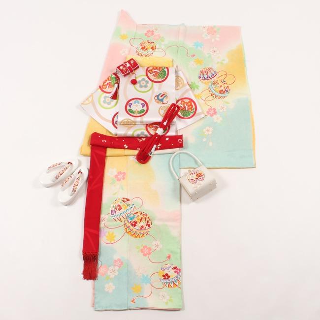 7歳 着物 七五三 木村染匠 手描き友禅 正絹 京友禅 四つ身 絵羽 7歳 着物 七五三 木村染匠 手描き友禅 正絹 京友禅 四つ身 絵羽