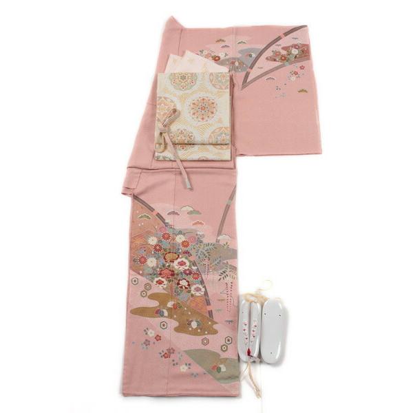 ちよちゃん専用です、訪問着、京友禅染色作家、松井青々作グレー紫色正絹No617N きもの 和 訪問着 正絹 特選 京友禅 手挿し友禅 染織作家 松井青々 未