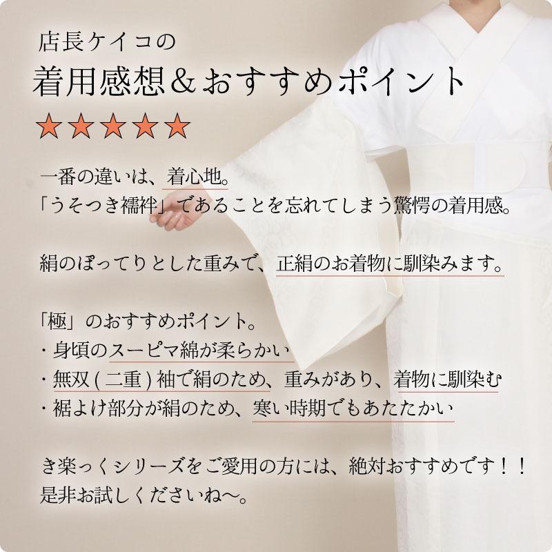長襦袢 洗える 正絹 き楽っく 長襦袢 極 衿秀 うそつき長襦袢 白 長襦袢 洗える 正絹 き楽っく 長襦袢 極 衿秀 うそつき長襦袢 白
