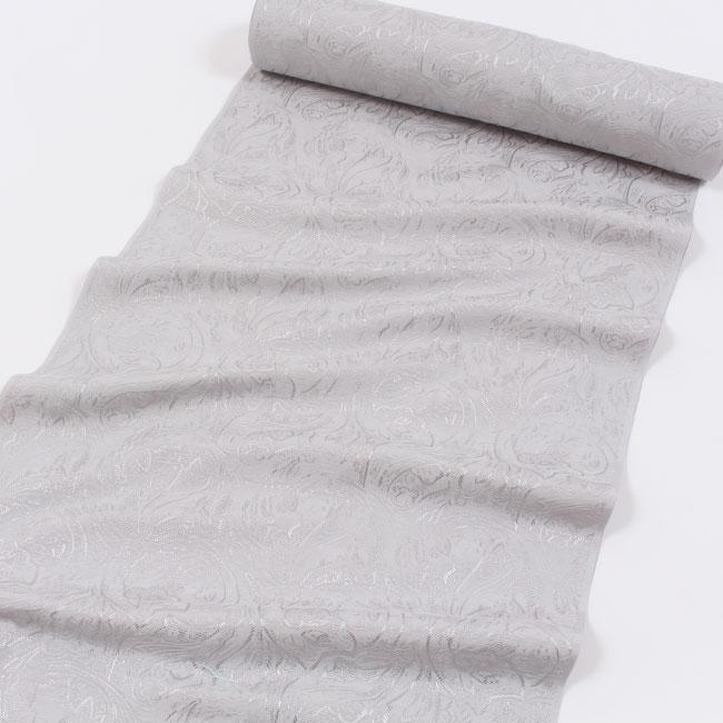 東レ爽竹長襦袢　ジャガードメッシュ　新品　反物　洗える長襦袢　グレー　灰色 東レ爽竹長襦袢 ジャガードメッシュ 新品 反物 洗える長襦袢