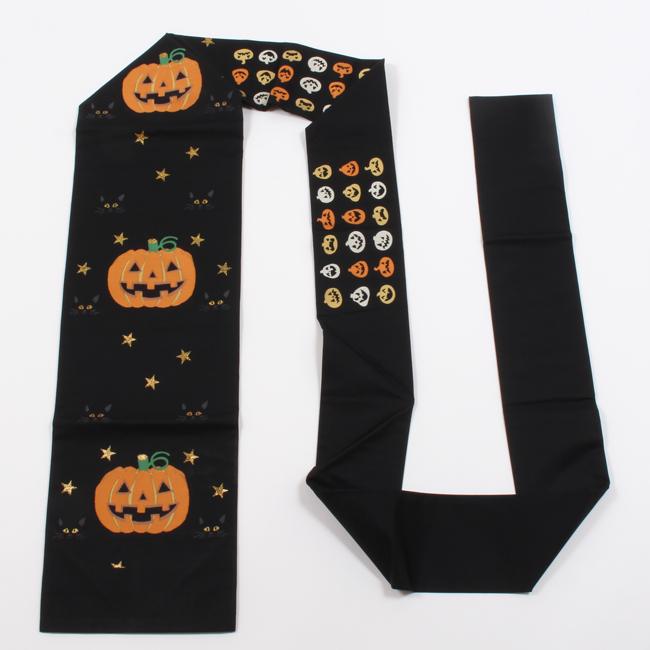 訳あり　名古屋帯　西陣織　ハロウィン　おばけ　魔女　お仕立て込み 訳あり 名古屋帯 西陣織 ハロウィン おばけ 魔女 お仕立て込み