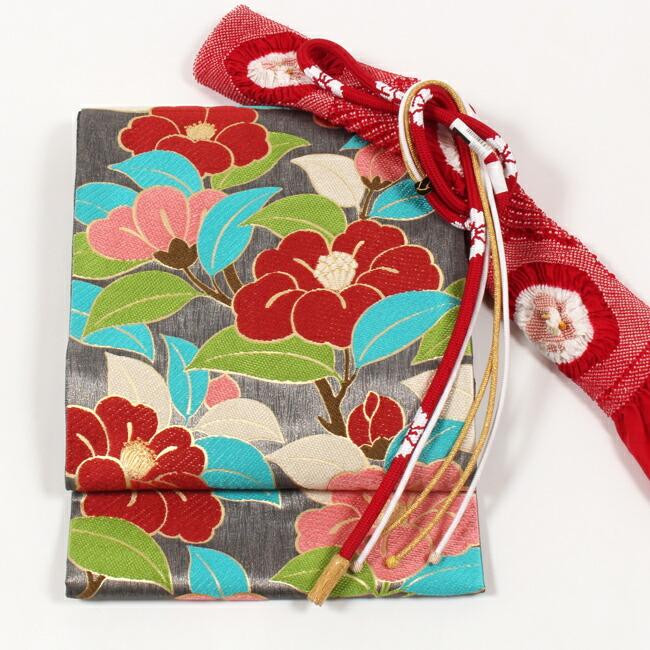 きもの 和 袋帯 正絹 フォーマル 振袖用 西陣まいづる 琴糸織 優美椿花