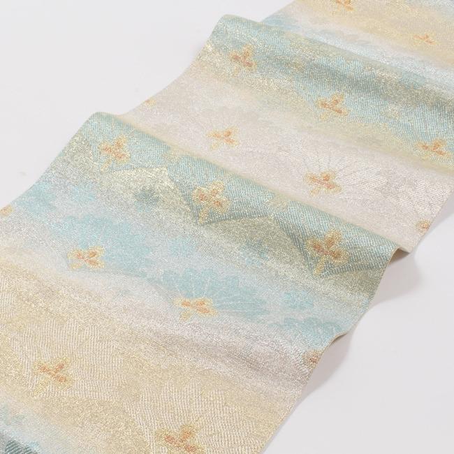 きもの 和 袋帯 桝屋高尾 特選 ねん金綴錦 針ねん金 松笠並び文