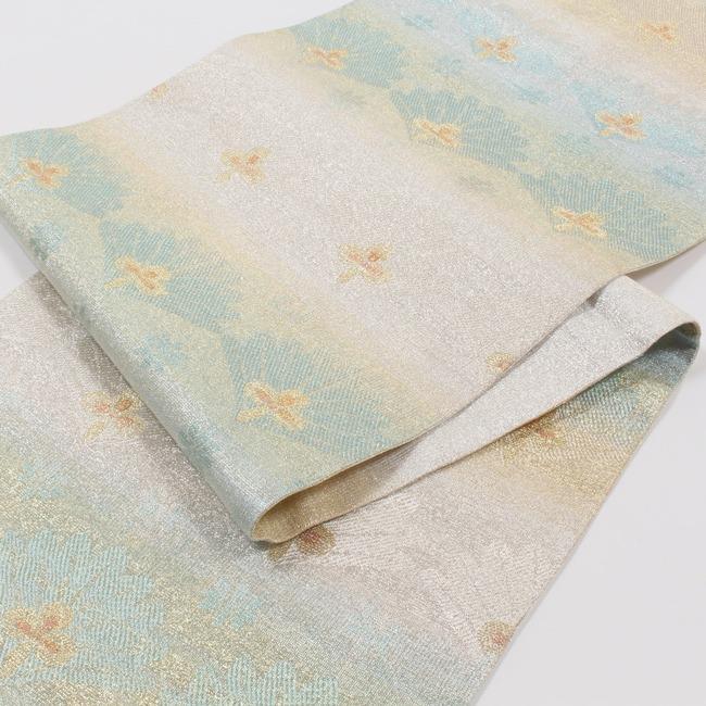 きもの 和 袋帯 桝屋高尾 特選 ねん金綴錦 針ねん金 松笠並び文