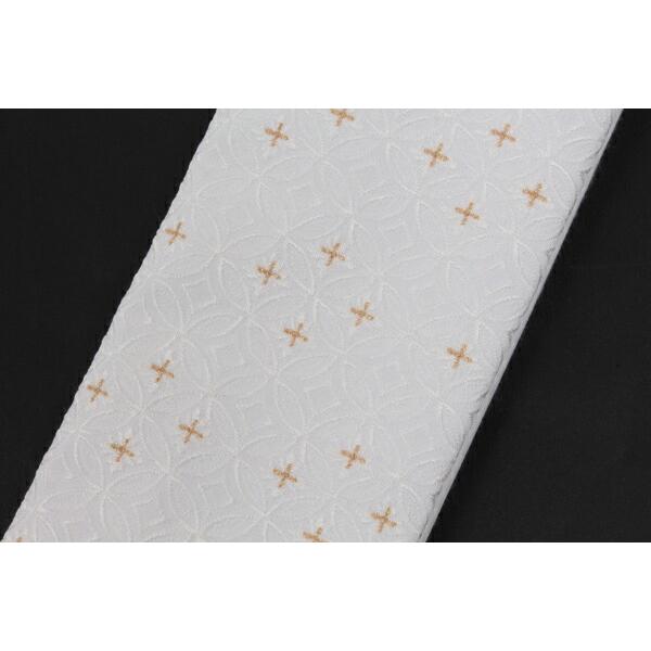 きもの 和 衿秀き楽っく専用替え衿 刺繍半襟 白地 白×金小七宝文