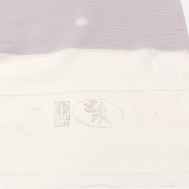 小紋 夏物 着尺 染の一富司 五泉駒絽 三本絽 藤鼠色 鹿の子蛍 小紋 夏物 着尺 染の一富司 五泉駒絽 三本絽 藤鼠色 鹿の子蛍