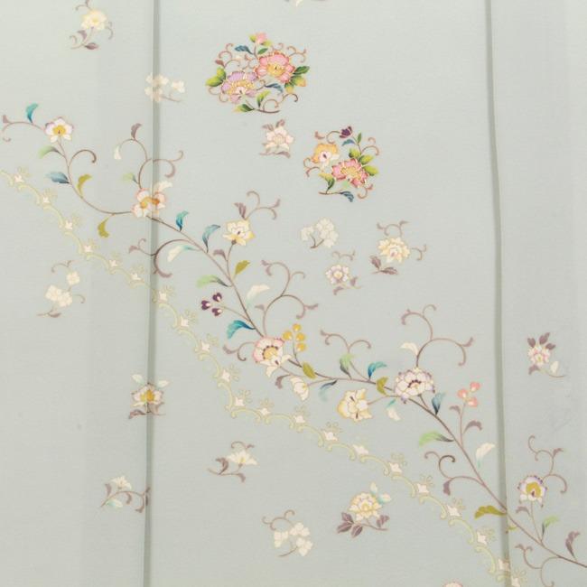 付下げ 着尺 吉澤の友禅 手挿し友禅 十日町友禅 濱ちりめん 反物 附下  