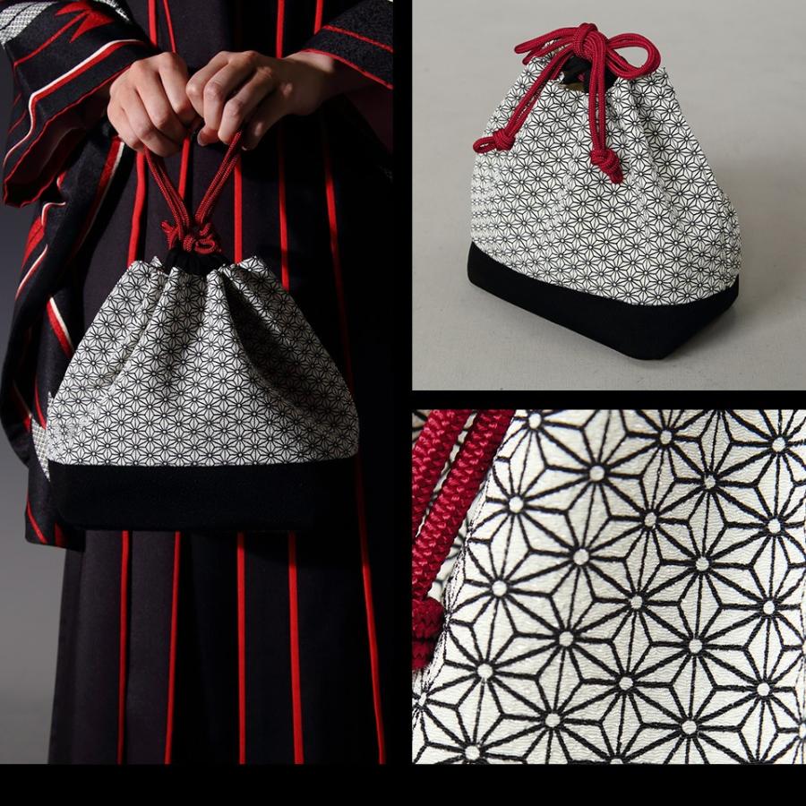 巾着 バッグ 袴巾着 巾着袋 袴 着物 卒業式 成人式 小振袖 振袖 レディース 女の子 市松 千鳥格子 麻の葉 波 巾着バッグ きんちゃく 二尺袖 返品交換不可 Eb0149 キモノ錦 通販 Yahoo ショッピング