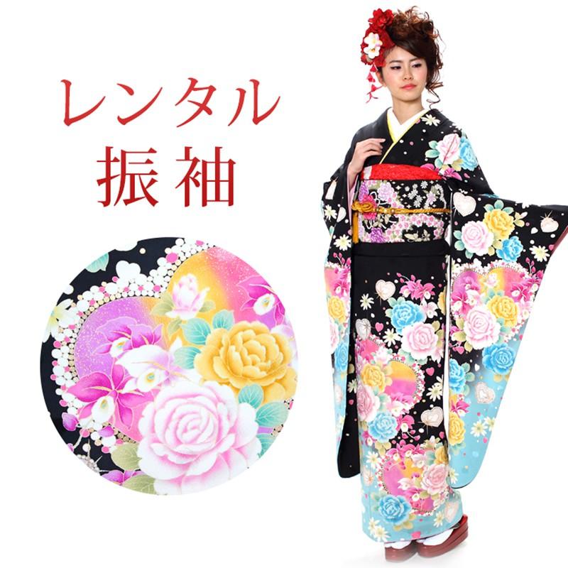 レンタル 成人式 振袖 17点セット 振袖レンタル フルセット f438-s  