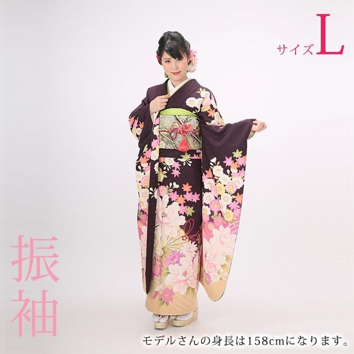 輝く高品質な 振袖レンタル19点フルセット Lサイズ 紫 扇と牡丹 足袋プレゼント 成人式 結婚式 お茶会 結納 振袖 着物レンタル 貸衣装 楽天ランキング1位 Pms Eighties Com My