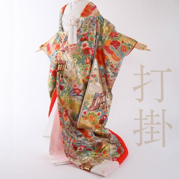 色打掛賃借17点フルセット【寿宝絵萌文】 足袋差し上げ物 御芽出度 花嫁御寮お召しもの 和装 お召しもの賃借 貸お召しもの 前撮り 打ち掛け 安あがり 紋付袴 交歓会 レンタル、各種サービス-レディースファッション-レンタル