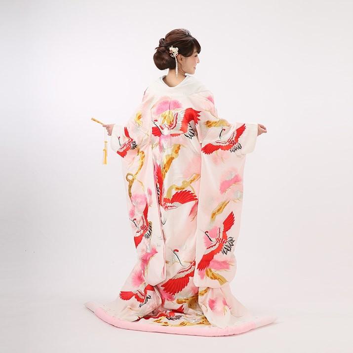 夏物】色打掛レンタル17点フルセット【鶴丸/絽】 足袋プレゼント 結婚 