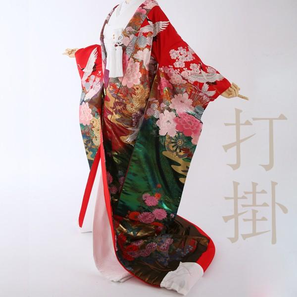 色打掛レンタル17点フルセット【花車秋草】 足袋プレゼント 結婚式 花嫁衣装 和装 着物レンタル 貸衣装 前撮り 打ち掛け 格安 紋付袴 披露宴