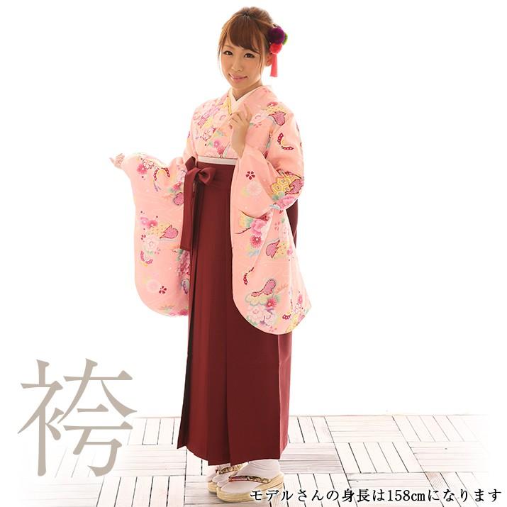 袴レンタル15点フルセット【Mサイズ/ピンク/蝶】足袋プレゼント 卒業式 