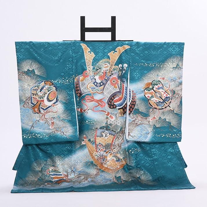 男児産着レンタル エメラルドグリーン 兜と宝船 お宮参り 初着 祝着 フルセット 着物 赤ちゃん 男の子 ベビー 記念撮影 9 1103 きもの レンタルパラダイス 通販 Yahoo ショッピング