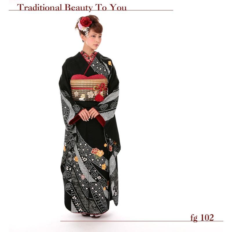 成人式 ショール 振袖レンタル 正絹 総絞り fg-102 フルセット一式