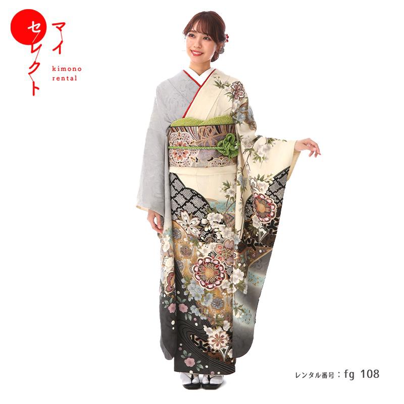 kansai yamamoto（カンサイ ヤマモト） 振袖レンタル 正絹 シンプル fg