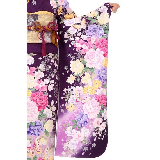 成人式 ショール 振袖レンタル 正絹 シンプル fg-174 フルセット一式 モダンレトロ 華やか 可憐 ふりそで_3