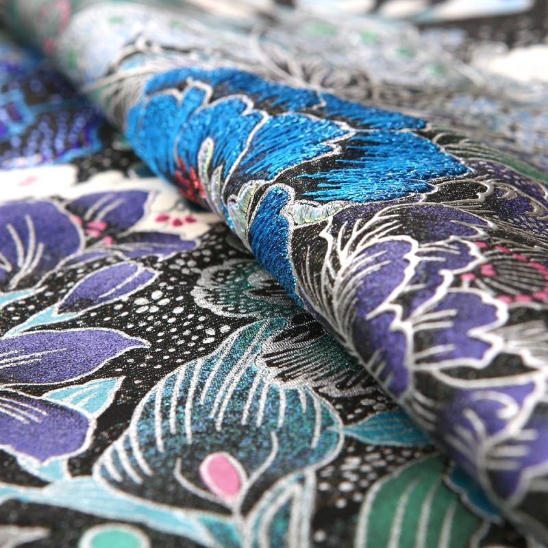 振袖レンタル 桂由美 青 緑 正絹 fg-223b フルセット一式 着物 人気